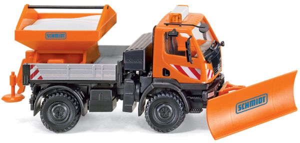 WIK064605 - MERCEDES UNIMOG U20 4x2 mit Planierschild und Schmidt Streuer - 1