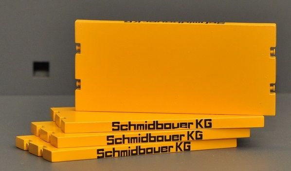 YCC604-1S - 4 Fahrbahnplatten - 11 x 5 cm - Gelb RAL1007 SCHMIDBAUER KG - 1
