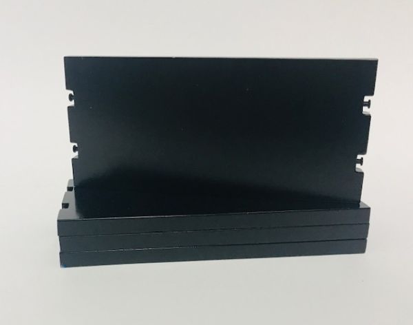 YCC604-4 - 4 Rollplatten - 11 x 5 cm - Schwarz RAL 9005 - 1