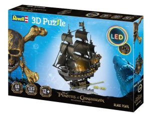 REV00155 - 3D-Puzzle mit LEDs - Black Pearl
