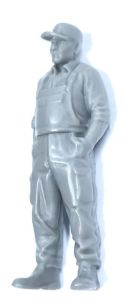ART04892 - Stehender Mechaniker zum Lackieren – H. 57 mm