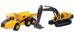 NEW01026 - Bagger VOLVO EC460B LC und Dumper VOLVO A40D mit seinem