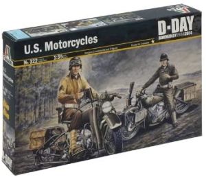 ITA0322 - US Motorcycles WWII – D-Day zum Zusammenbauen und Lackieren