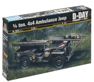 ITA0326 - DEINE. 4x4 AMBULANCE JEEP zum Zusammenbauen und Lackieren