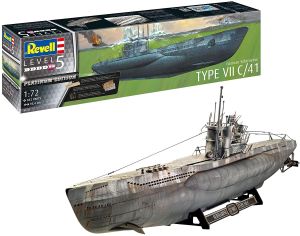 REV05163 - Deutsches U-Boot Typ VII C/41 zum Zusammenbauen und Lackieren