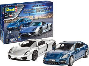 REV05681 - Porsche-Set mit Farbe und Kleber zum Zusammenbauen und Bemalen