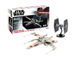 REV06054 - Sammlerset X-Wing Fighter + TIE Fighter STAR WARS mit Bemalung zum Zusammenbauen