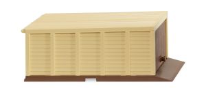 WIK114003 - Garage zum Selberbauen - beige und braun