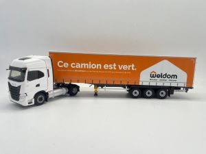 ELI118067 - IVECO S-Way NP 4x2 2021 mit 3-Achs-Planenanhänger - Transport WELDOM