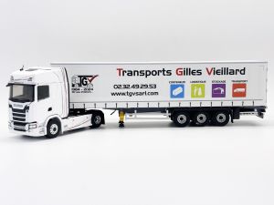 ELI118080 - SCANIA S500 4x2 mit Planenanhänger 3 Achsen - Transport GILLES VIEILLARD