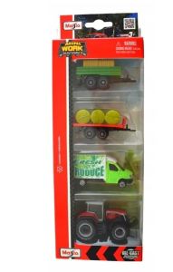 MST12563-B - Set MASSEY FERGUSON 8S.265 mit 2 Anhängern und einem Kastenwagen