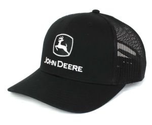 1308-3345-BK - Schwarze Kappe mit Netzrücken JOHN DEERE