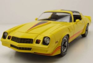 GREEN13690 - 1980 Chevrolet Camaro Z28 mit gelbem Schiebedach und roten Streifen
