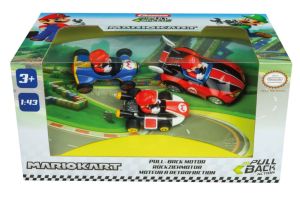 CARRERA15813016 - 3 Friktionsfahrzeuge mit Fahrer MARIO KART