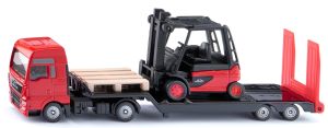 SIK1763 - MAN Lkw 4x2 mit Tieflader und LINDE-Gabelstapler