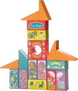 ASM12374 - CUBIKA - Die große fantastische Stadt 18 Teile aus Holz.