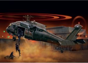 ITA1328 - Baubarer und bemalbarer UH-60/MH-60 Black Hawk Night Raid Helikopter