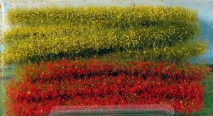 HEK1814 - Packung mit 10 Grasstreifen gelb und rot 10 cm