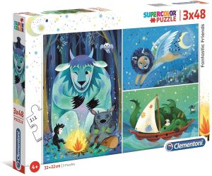 CLE25245 - 3x48 Teile Puzzle Fantastische Freunde