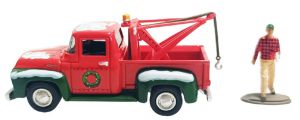 GREEN30564-B - Ford F-100 Abschleppwagen von 1956 mit Mechanikerfigur aus der Weihnachtskollektion 2025, noch in Blisterverpackung