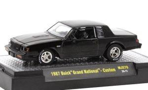M2M-31500-MJS70 - BUICK Grand National - Custom 1987 Schwarzer BUICK TURBOCHARGED in Blisterverpackung