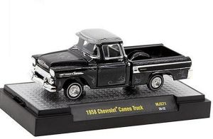 M2M-31500-MJS71 - Chevrolet Cameo Truck 1958 Black Lowriders in Blisterverpackung