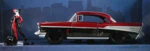 JAD33087 - CHEVROLET BEL-AIR-HARD TOP 1957 mit Figurine HARLEY QUINN