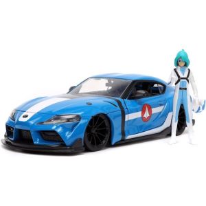 JAD33676 - TOYOTA Supra 2020 avec figurine Max STERLING ROBOTECH bleue