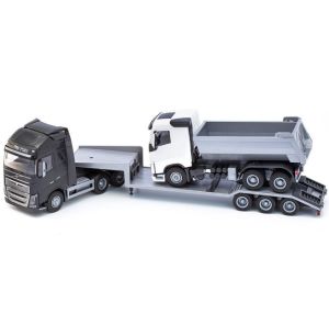 EMEK33713 - VOLVO FH16 6x4 schwarz mit 3-Achs-Fahrzeug und 6x4 Kipper