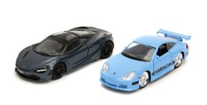 JAD34250 - PORSCHE 996 GT3 RS Blau und McLAREN 720S Schwarz FAST & FURIOUS