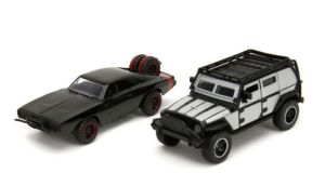 JAD34252 - JEEP Wrangler Grau und DODGE Charger Off-Road Schwarz FAST & FURIOUS