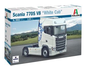 ITA3965 - SCANIA 770S V8 4x2, weißes Fahrerhaus zum Zusammenbauen und Bemalen