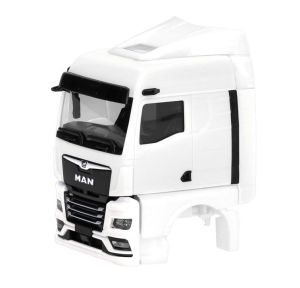HER086349 - MAN TGX GM cab with deflectors and rear-view camera, white – 2 parts to assemble