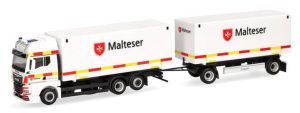 HER318945 - MAN TGX GX 6x2 mit Kastenaufbau und 1+1-Achs-Anhänger MALTESER