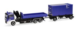 HER320863 - MAN TGS M 6x2 with tipper body and 1+1-axle trailer, THW Singen