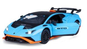 JAM402616 - LAMBORGHINI Huracan STO, blau mit Licht und Sound