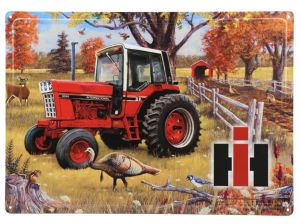 42003 - Geprägtes Metallschild INTERNATIONAL 1086 mit Wildtiermotiv – 42,5 x 30,5 cm