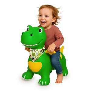 JAM466007 - Dino-Hüpftier mit HoppyDoo-Flügeln, grün, mit Pumpe