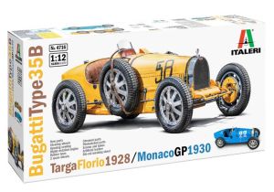 ITA4716 - BUGATTI Typ 35B Targe Floria 1928 vom Großen Preis von Monaco 1930 zum Zusammenbauen und Bemalen