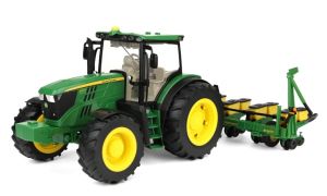 ERT47684 - JOHN DEERE 6210R und 6-reihige Sämaschine mit Sound und Licht – Big Farm