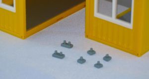 MSM5549/02 - 4 Doppelfüße für Baubungalow - Miniaturausgabe