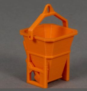 MSM5801/02 - Quadratischer Betoncontainer – Orange – L. 25 x B. 27,6 x H. 42,3 mm