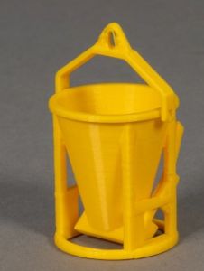 MSM5802/01 - Runder Betoncontainer – Gelb – L 26,3 x B 27,6 x H 42,3 mm