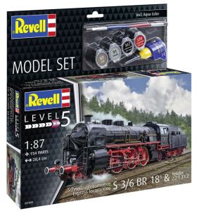 REV62168 - MODEL SET – Expresslokomotive S3/6 BR 18 mit Tender zum Zusammenbauen mit Farbe