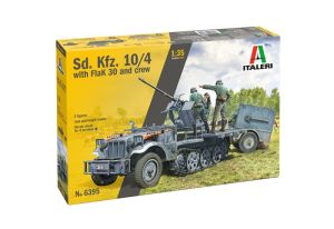ITA6395 - Militärfahrzeug Sd.kfz 10/4 mit Flak 30 und Besatzung zum Zusammenbau und zum Lackieren