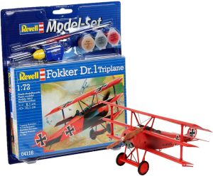 REV64116 - Modellbausatz Fokker DR.1 Triplane mit Bemalung zum Zusammenbauen