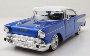 MMX79030BLEU - CHEVROLET BelAir 1957 Coupé Blau mit weißem Dach