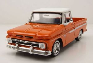 MMX79034ORANGE - 1966 Chevrolet C10 Fleeside Pickup Orange-Weiß