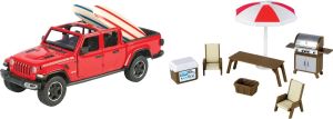 MMAX79722 - Jeep Gladiator Rubicon, Baujahr 2021, rot, mit Campingzubehör