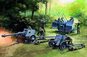 ITA7026 - DEUTSCHE PAK35 – PAK40 – FLAK38 Geschütze zum Zusammenbauen und Lackieren